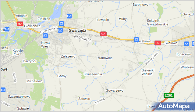 mapa Rabowice, Rabowice na mapie Targeo