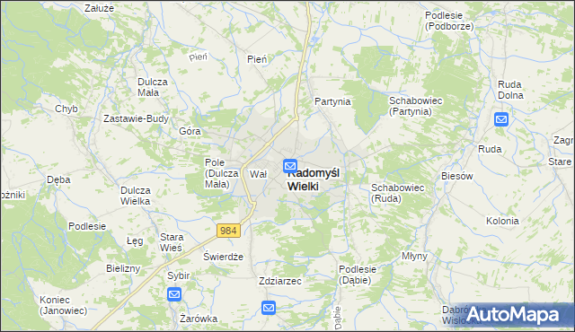 mapa Radomyśl Wielki, Radomyśl Wielki na mapie Targeo