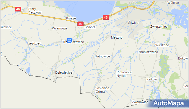 mapa Ratnowice, Ratnowice na mapie Targeo