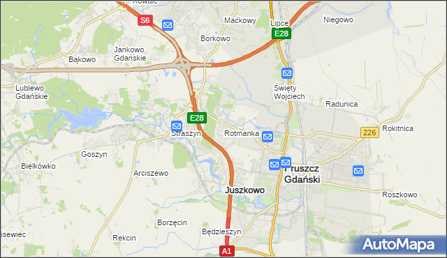 mapa Rotmanka, Rotmanka na mapie Targeo