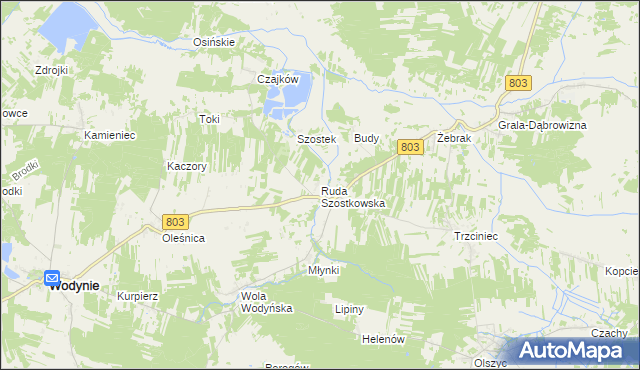 mapa Ruda Szostkowska, Ruda Szostkowska na mapie Targeo