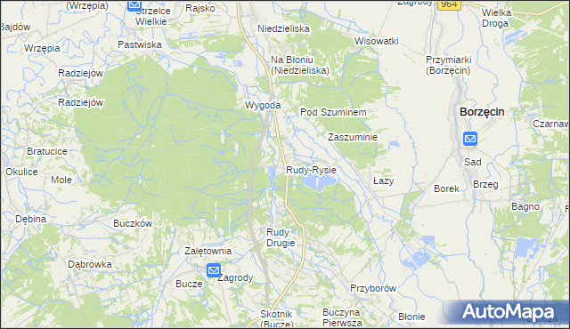 mapa Rudy-Rysie, Rudy-Rysie na mapie Targeo