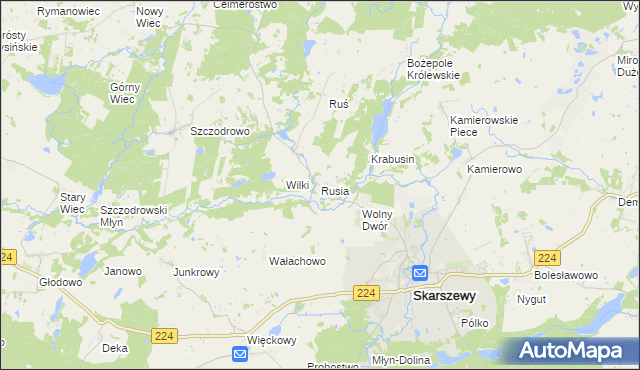 mapa Rusia, Rusia na mapie Targeo