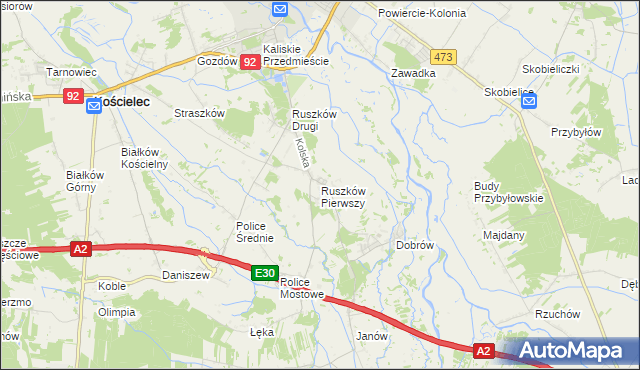 mapa Ruszków Pierwszy, Ruszków Pierwszy na mapie Targeo