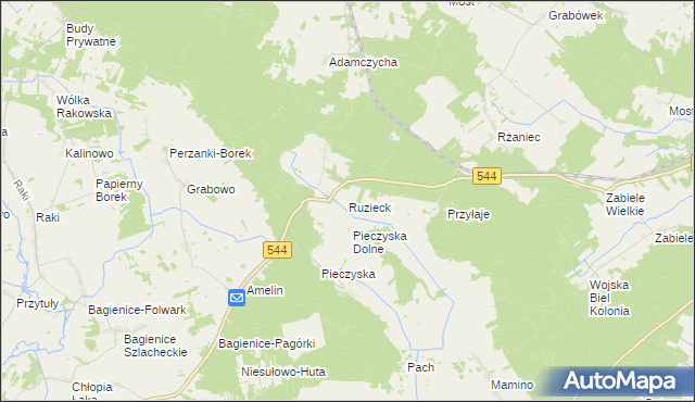mapa Ruzieck, Ruzieck na mapie Targeo