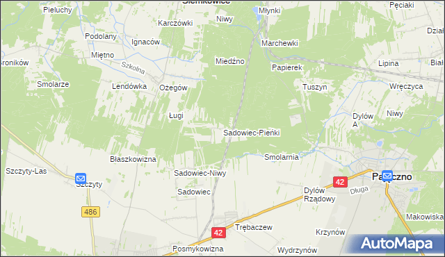 mapa Sadowiec-Pieńki, Sadowiec-Pieńki na mapie Targeo