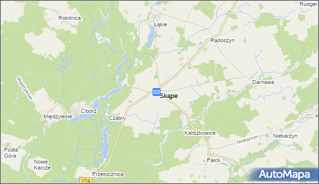 mapa Skąpe powiat świebodziński, Skąpe powiat świebodziński na mapie Targeo