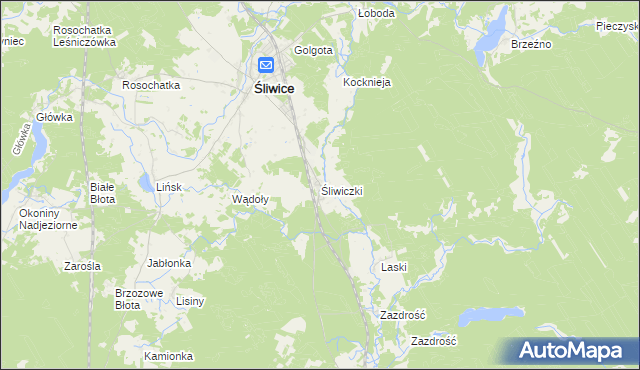 mapa Śliwiczki, Śliwiczki na mapie Targeo