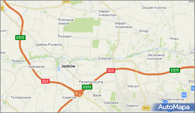 mapa Snopków, Snopków na mapie Targeo
