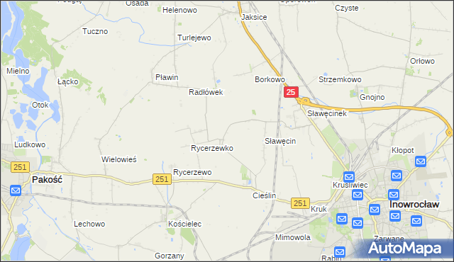 mapa Sójkowo gmina Inowrocław, Sójkowo gmina Inowrocław na mapie Targeo