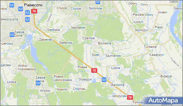 mapa Solec gmina Góra Kalwaria, Solec gmina Góra Kalwaria na mapie Targeo