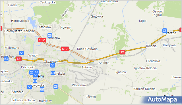 mapa Srebrzyszcze, Srebrzyszcze na mapie Targeo