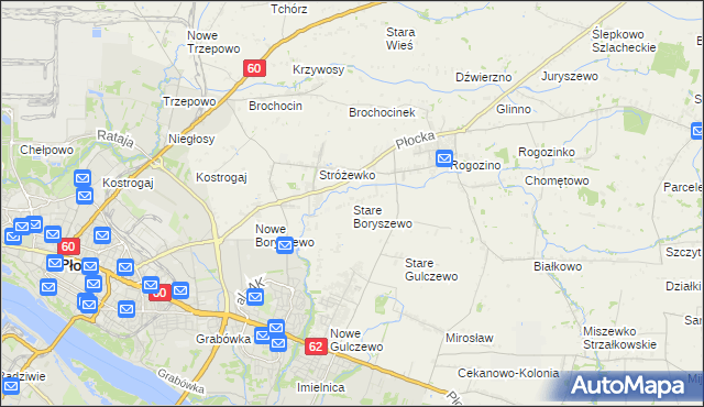 mapa Stare Boryszewo, Stare Boryszewo na mapie Targeo