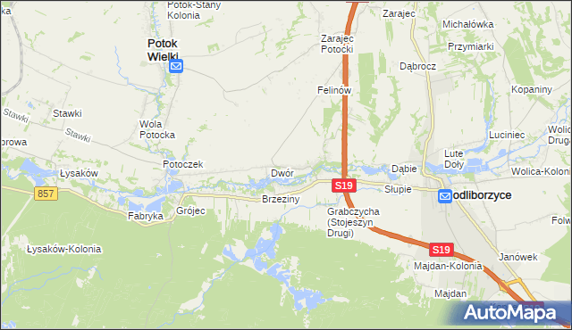 mapa Stojeszyn Pierwszy, Stojeszyn Pierwszy na mapie Targeo