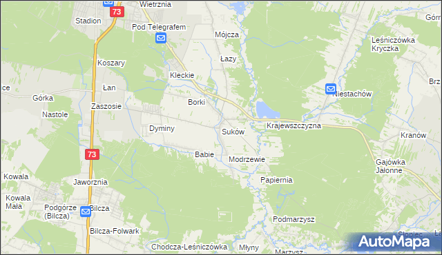 mapa Suków gmina Daleszyce, Suków gmina Daleszyce na mapie Targeo