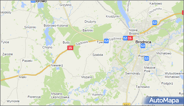 mapa Szabda, Szabda na mapie Targeo