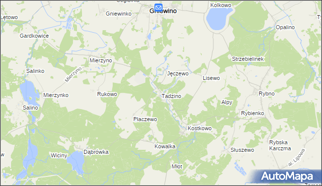 mapa Tadzino, Tadzino na mapie Targeo