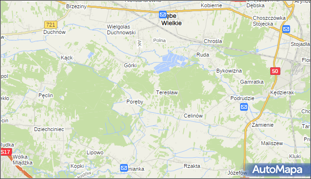 mapa Teresław, Teresław na mapie Targeo