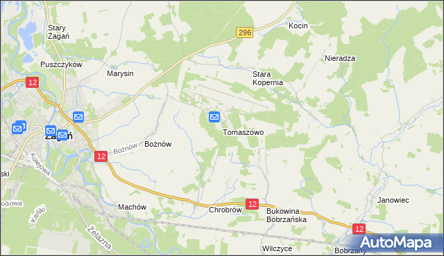 mapa Tomaszowo, Tomaszowo na mapie Targeo