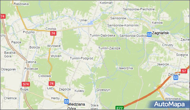 mapa Tumlin-Węgle, Tumlin-Węgle na mapie Targeo