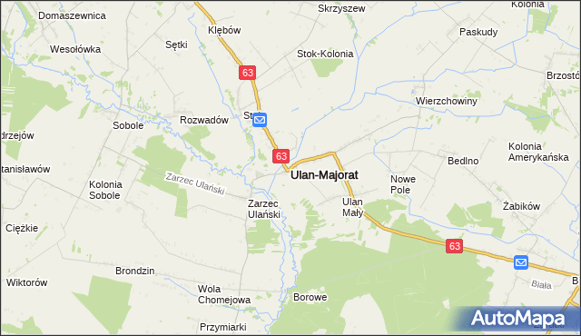 mapa Ulan-Majorat, Ulan-Majorat na mapie Targeo