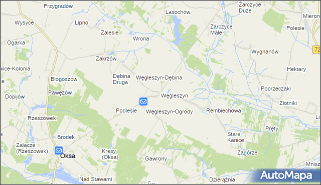 mapa Węgleszyn, Węgleszyn na mapie Targeo