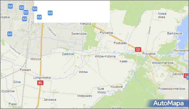 mapa Witów-Kolonia, Witów-Kolonia na mapie Targeo