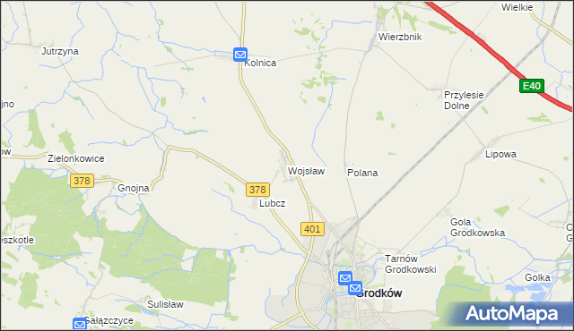 mapa Wojsław, Wojsław na mapie Targeo