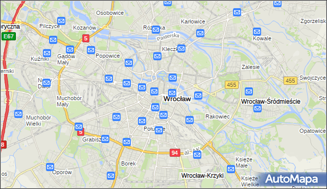 mapa Wrocławia, Wrocław na mapie Targeo