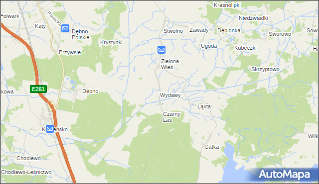 mapa Wydawy gmina Rawicz, Wydawy gmina Rawicz na mapie Targeo