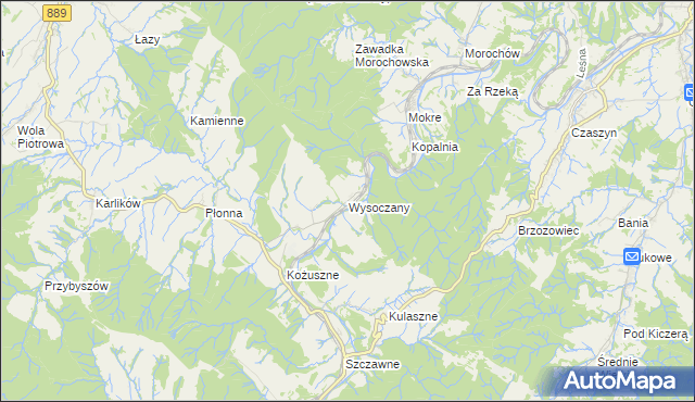 mapa Wysoczany, Wysoczany na mapie Targeo