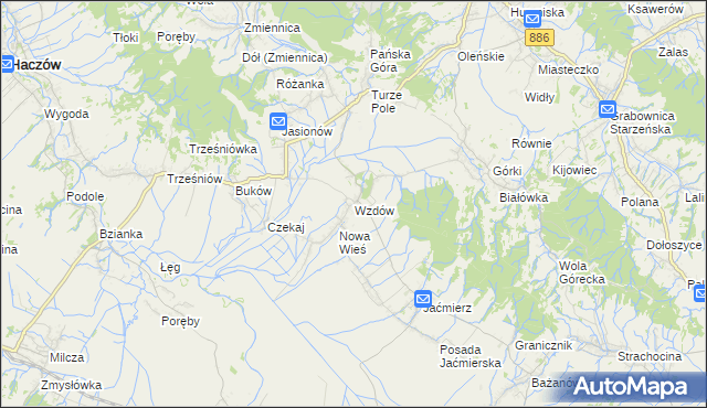 mapa Wzdów, Wzdów na mapie Targeo