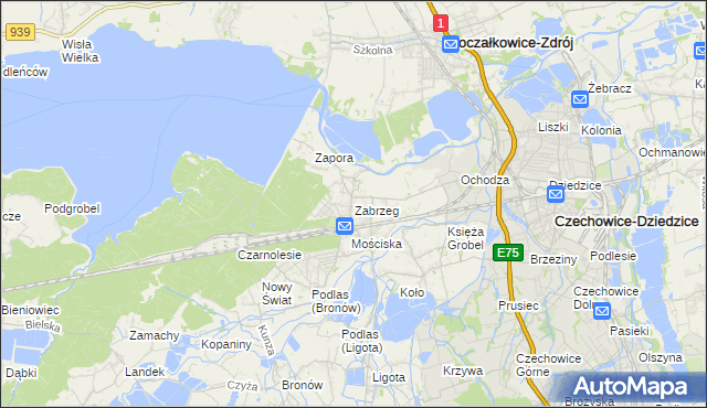 mapa Zabrzeg, Zabrzeg na mapie Targeo