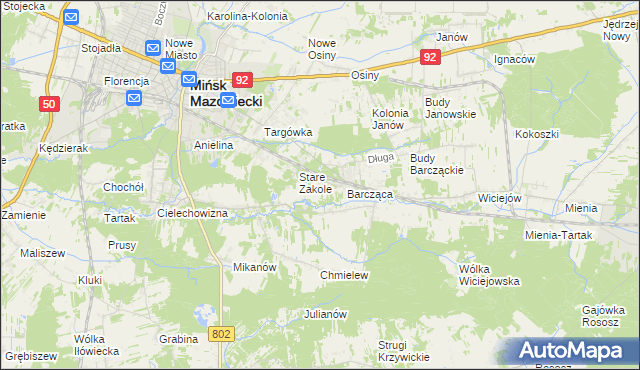 mapa Zakole-Wiktorowo, Zakole-Wiktorowo na mapie Targeo