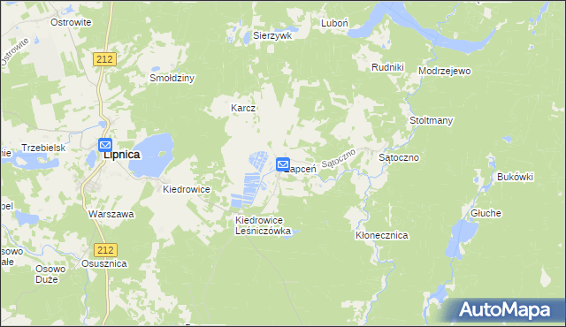 mapa Zapceń, Zapceń na mapie Targeo