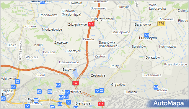 mapa Zastów, Zastów na mapie Targeo