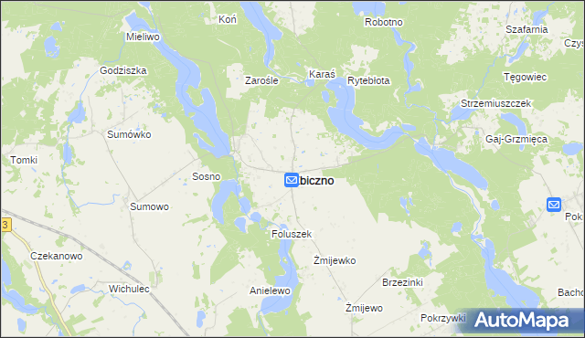 mapa Zbiczno, Zbiczno na mapie Targeo