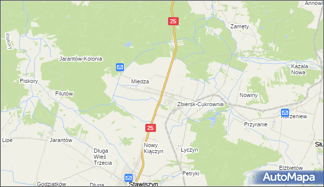 mapa Zbiersk, Zbiersk na mapie Targeo