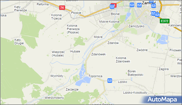 mapa Żdanówek, Żdanówek na mapie Targeo