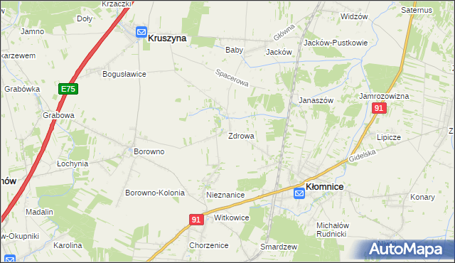 mapa Zdrowa, Zdrowa na mapie Targeo