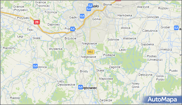 mapa Żółków gmina Jasło, Żółków gmina Jasło na mapie Targeo