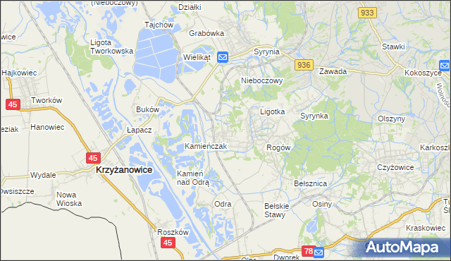 mapa Bluszczów, Bluszczów na mapie Targeo