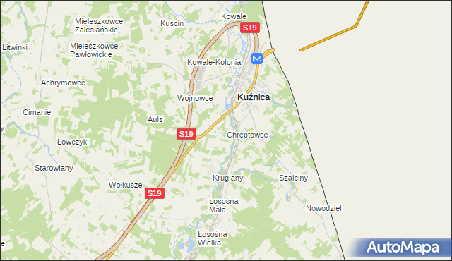 mapa Chreptowce, Chreptowce na mapie Targeo