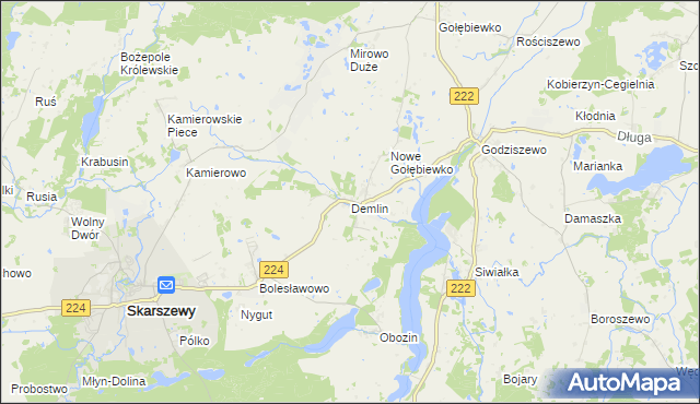 mapa Demlin, Demlin na mapie Targeo