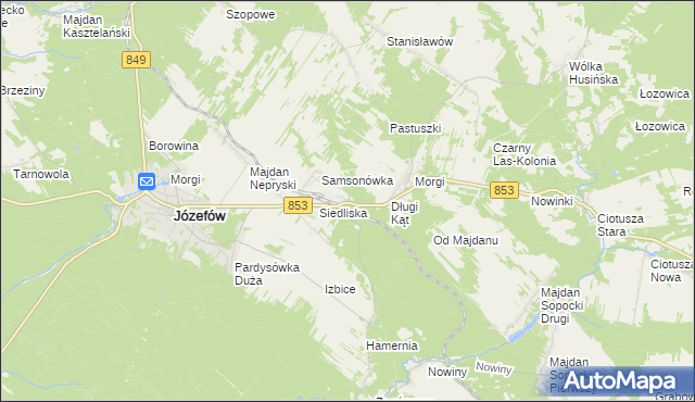 mapa Długi Kąt-Osada, Długi Kąt-Osada na mapie Targeo