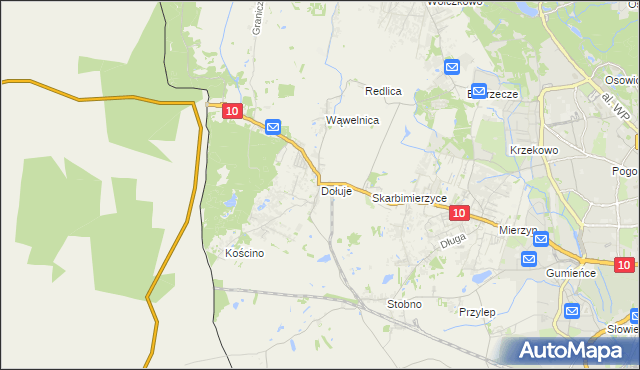 mapa Dołuje, Dołuje na mapie Targeo