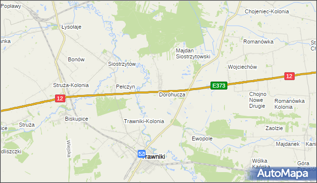 mapa Dorohucza, Dorohucza na mapie Targeo