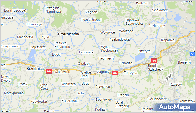 mapa Facimiech, Facimiech na mapie Targeo