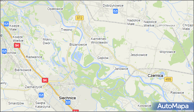 mapa Gajków, Gajków na mapie Targeo