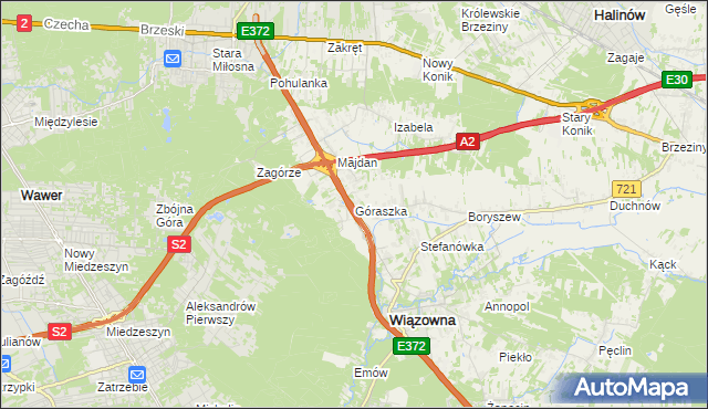 mapa Góraszka, Góraszka na mapie Targeo